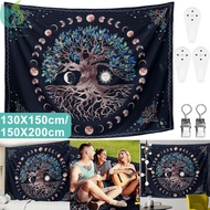 Tree of Life Tapestry Wall Hanging Sun Moon Tapestry Aesthetic Multipurpose Wall Tapestry 59x79inch/