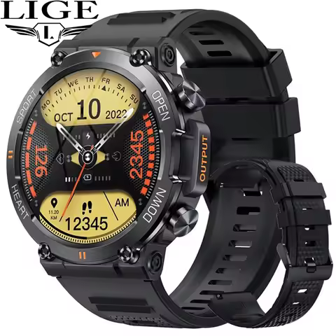 LIGE 2024 NEW Smart Watch for Men Bluetooth Sport 400mAh Long Standby 1.39 Inch 360*360 HD Screen Ou