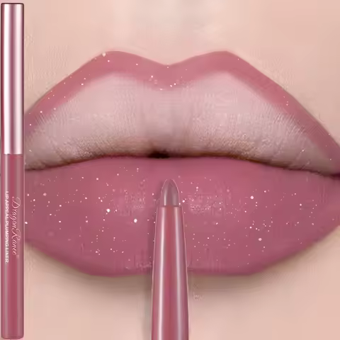 Matte Mauve Lipstick Pencil Long Lasting Waterproof Non-Stick Lipliner Crayon Velvet Lip Contour Out