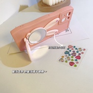 Cute rabbit small mirror sticker on phone case, self-adhesive small mirror on the back for可爱兔子小镜子贴手机