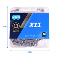 KMC X11 X11.93โซ่จักรยาน118L 11โซ่รถจักรยานความเร็วโซ่จักรยานพร้อมกล่องเดิมและปุ่มวิเศษสำหรับอะไหล่ร