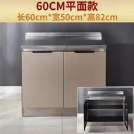 HY-$ Cupboard Stainless Steel Household Simple Stove Basin Steel Integrated Cupboard Assembly Economical Kitchen Cabinet