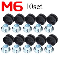 M6/M10 Motorcycle Rubber Grommet Kit Fairing Bolt Cushion Washer Steel Bushing Spacer for Honda Suzu