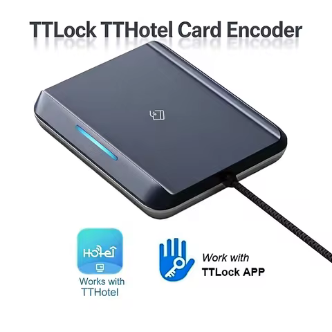 TTLock TThotel E5 USB Card Encoder 13.56MHz M1 IC RFID Card Reader Writer for TTRenting System Hotel