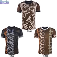 Men T-shirt Batik Design Jersey Material Baju T-shirt Lelaki Jersey Batik 2 (Boziaa)