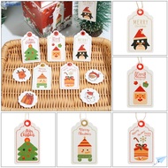 MAG 100PCS Gift Cards DIY Crafts Snowflake Santa Claus Wedding Supplies Christmas Tags