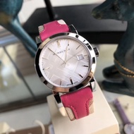 C0D In stock!!! 100% AUTHENTIC Burberry BU9149 The City Haymarket 34 mm Fuchsia Pink Womens Watch