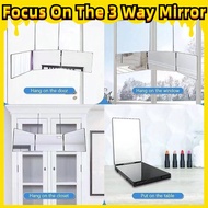 [Focus On The 3 Way Mirror]3 Way Anti-Fog Bathroom Mirror - Matte Surface & Shatterproof (Space-Savi