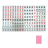 [Nosafhu] 144Pcs/Set Mahjong Portable Entertainment Melamine Party Game Chinese Mahjong for Indoor T