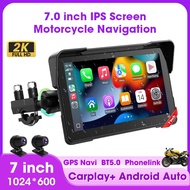 Vtopek Motorcycle GPS Carplay Screen,Wireless CarPlay & Android Auto Waterproof Display,Bluetooth Na