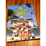Malaysia In Brief 2003 People Development History Economy Art Book