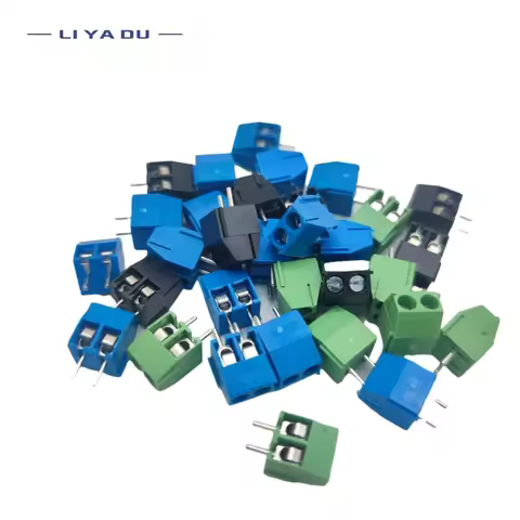 50pcs kf350-2p 3p 3.5mm 300v 10A Pitch 2 3 Pin Spliceable Plug-in PCB Screw Terminal Block Connector
