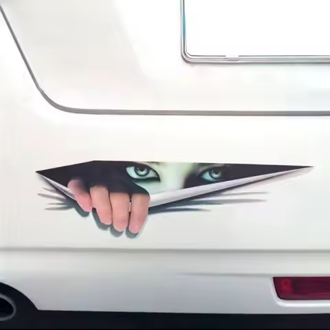 43*11cm Creative Car Accessories Waterproof Auto Decal 3D Car Stickers Auto-styling Scary Eyes Peeki