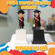 PIALA WISUDA AKRILIK MURAH, PIALA WISUDA KULIAH (HARGA UNTUK 2 PRODUK)