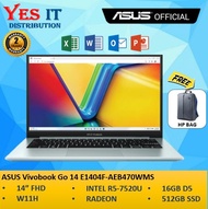 ASUS Vivobook Go 14 E1404F-AEB470WMS (AMD Ryzen™ 5 7520U 16GB 512GB AMD Radeon Graphics) LAPTOP