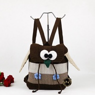 Tas rajut anak perempuan karakter owl lucu bisa untuk tk sd sekolah mengaji dan traveling