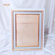 PUTIH Figura Linen Edge Photo Frame 3ml White 10R 12R 16R 20RCustom Size