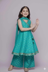 [PRE ORDER] {KID 3 Pis Kurta & Sharara With Dupatta Set COLLECTION} SIZE:-9 YEARS TO 15 YEARS FABRIC