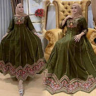 Hindi Lubinat Rayon Long Dress with Neat Silhouette, 7 Sleeves, 8 Straps, Wide Bottom, Mayung, LD ±1