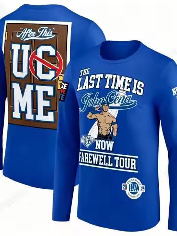 Jersey Wrestling JOHN CENA Last Time 3D Print T-shirt Men Women Fashion Casual Long Sleeve Sports To