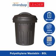 LEADER 80Litres SUNNY Polyethylene Garbage Bin/ Outdoor WasteBin 80L / Rubbish Trash Can