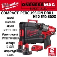 MILWAUKEE M12FPD2-602X FUEL Sub Compact Percussion Drill