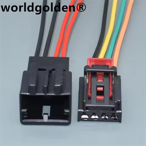 worldgolden 4 Pins 7N0972704 Car Unsealed Connector Auto Reading Light Taillight Electric Cable Sock