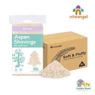 Niteangel Aspen Shavings (Mini Size) beddings for Hamster and other small pets, 30L/32L