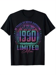 Vintage 1990 Limited Edition Shirt 35 Year Old 35th Birthday T-shirt