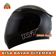 Helm Full Face Kyt R10 Solid Black Doft Original Termurah