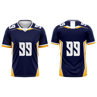 Axellent Victory V-Neck NFL Jerseys Blue Jersey Custom Name Baju Jersi Custom Nama Tshirt Sukan Jers