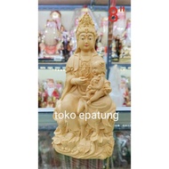 [✅Asli] Patung Dewi Kwan Im Kwan In Guan Yin Gendong Anak 20 Cm / 8