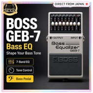 BOSS GEB-7 Bass Equalizer Pedal 7 Band Bass EQ Compact Effects Pedal