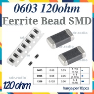 10pcs Ferrite Bead smd 0603 120ohm Ferrite Bead smd 0603 120ohm