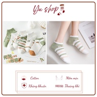 (SET of 6) Pair of Women's Short Socks for Beautiful Quality, All Week Combo of Thin Summer Socks, C