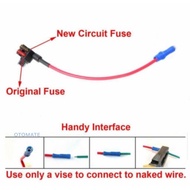 12V Car Motor Fuse Blade Style Fuse Adapter Cable Add-A-Circuit Fuse Holder