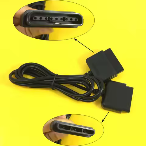 JCD Game Controller Extension Cable Cord Wire For PS2 Black