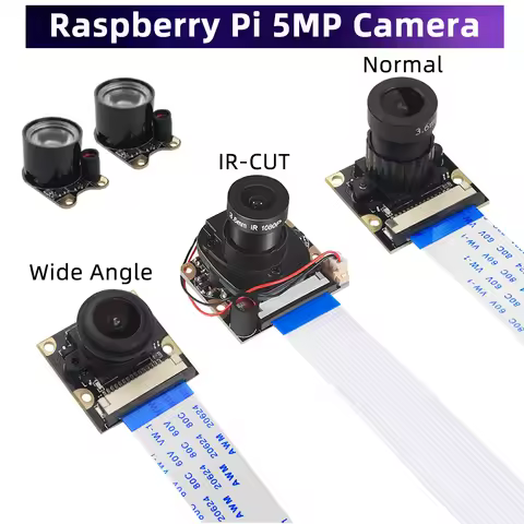 Raspberry Pi 4 Camera 5MP Night Vision 1080P Optional Wide Angle Fisheye IR-CUT Camera FF AF for Ras