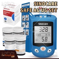 Sinocare Safe AQ UG SET KIT Alat Tes Cek Gula Darah Test Asam Urat 