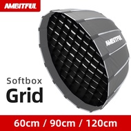 AMBITFUL 60cm 90cm 120cm Softbox Honeycomb Grid for Godox AMBITFUL Aputure Nanlite Neewer Deep Parabolic Softbox Softbox Grid