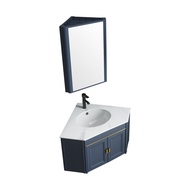 New🩳QM Alumimum Triangle Bathroom Cabinet Sink Combination Bathroom Corner Wash Basin Small Apartment Wall-Mounted Washb