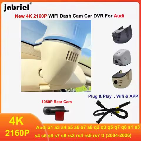 4K 2160P Wifi Car DVR Dash Cam Front and Rear Camera for Audi a4 b8 b9 a3 8v 8p a5 a7 a6 c7 tt s3 s4