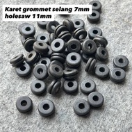 7mm hose grommet rubber | Small grommet for 7mm pneumatic hose, 11mm holesaw