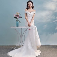 魚尾一字肩婚紗Wedding Dress