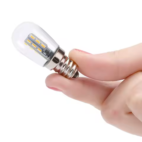 LED Light Bulb E12 220V E12 LED High Bright Glass Shade Lamp Pure Warm White Lighting For Sewing Mac