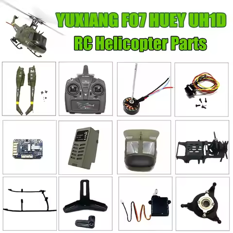 YUXIANG F07 UH-1HUEY 1:34 Helicopter Parts Battery Main Propeller Tail Rotor Shell Rotor Chuck Tail 