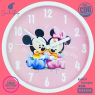 Jam Dinding Analog Anak Daisy Duck Karakter NN1717 Dekorasi Dinding BestSeller