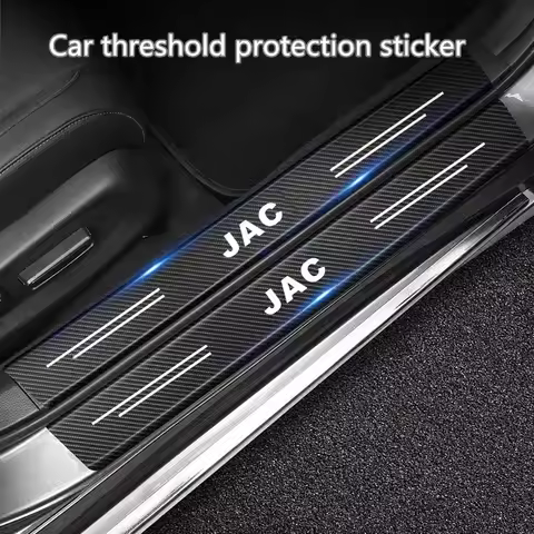 60X7CM Carbon Fiber Car Door Threshold Protective Sticker For JAC S2 J3 Board JS2 S3 J2 S5 T8 Refine