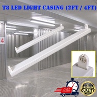 T8 2FT/4FT SINGLE LED LIGHT Casing Lamp Kalimantang Long Casing Wall Ceiling Lighting Menthol Wall Ceiling Home