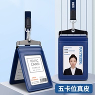 Genuine Leather Airport Ground Handling Badge Holder Leather Badge Holder ID Card Holder Work Badge 